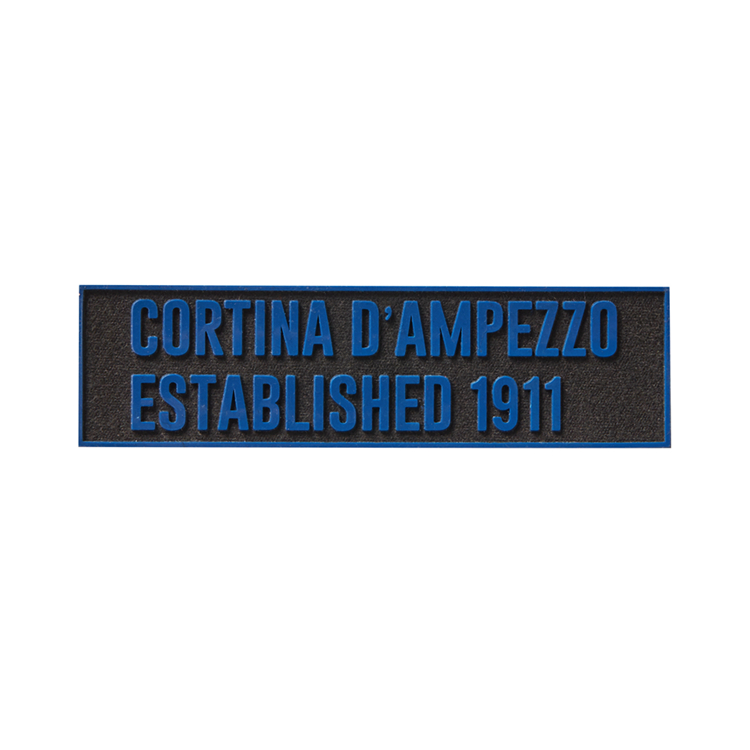 blue silicone patch for logo
